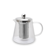 Karl Weis Premium gerilde glazen theepot met RVS filter - 0,8 Liter