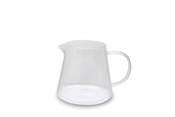 Karl Weis Premium gerilde glazen theepot met RVS filter - 0,8 Liter