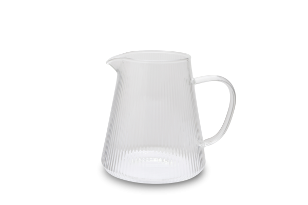 Karl Weis Premium gerilde glazen theepot met RVS filter- 1,2 Liter