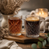 Pasabahce Timeless Luxe Koffie & Theeglas 31cl-Facetgeslepen Glazen met Oor( Set van 2 of 6 stuks)