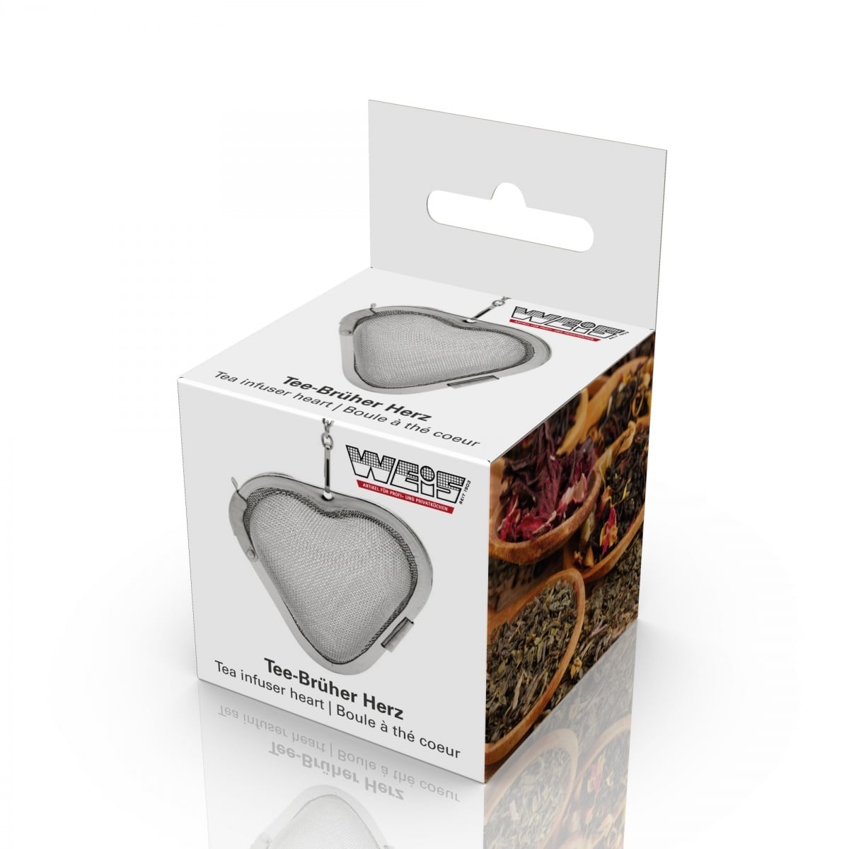 Karl Weis RVS Theetang Hart – Luxe Theefilter voor Losse Thee