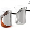 Karl Weis Luxe Theeglazen met RVS Designhouder – Set van 2 (200 ml)