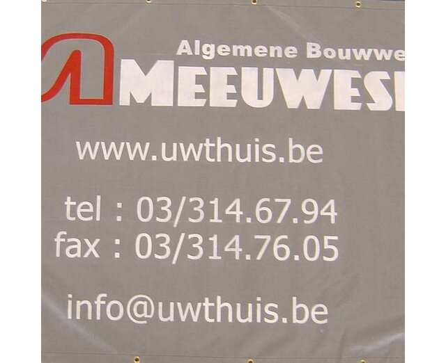 Bouwhekzeil PVC gaas 280 gr/m² - winddoorlatend
