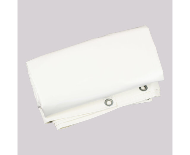 Brandvertragend afdekzeil 3x4m PVC 650 gr/m² NVO norm M2/DIN4102-B1 - Wit