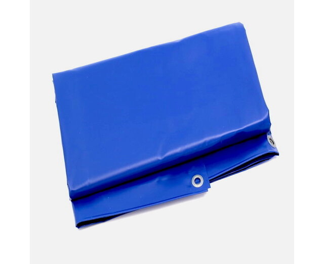 Flame retardant tarp 4x6m PVC 600 gr/m² FR standard M2 - Blue