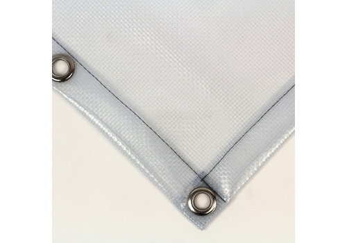 Transparent PVC 550 tarp with squares