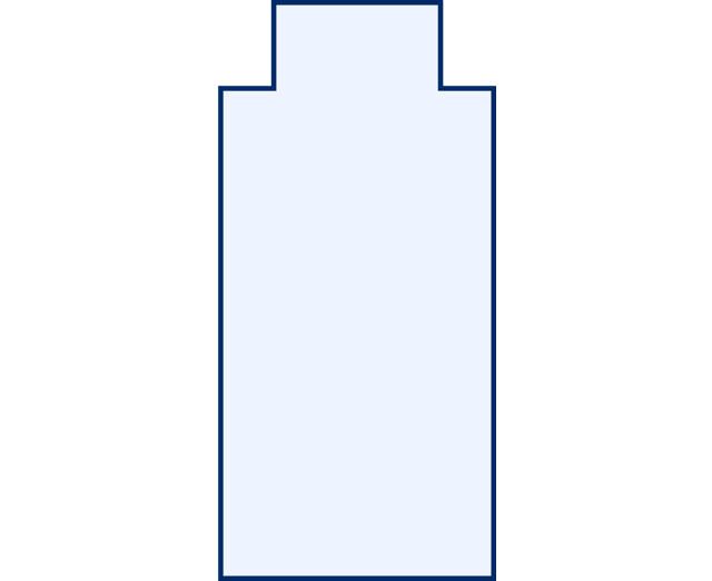 Bubble Cover Rectangle with straight stairs