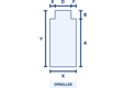 Bubble Cover Rectangle with straight stairs
