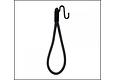 Tensioning rubber 8mm with gooseneck length 19cm