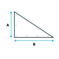Dekzeil PVC 600 op maat - Driehoek L