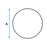 Dekzeil PVC 600 op maat - Cirkel