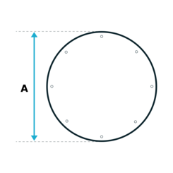 Dekzeil PVC 600 op maat - Cirkel