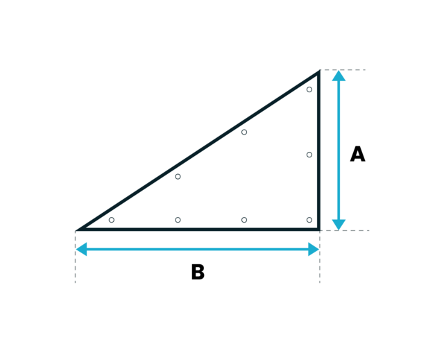 Dekzeil PVC 600 op maat - Driehoek R