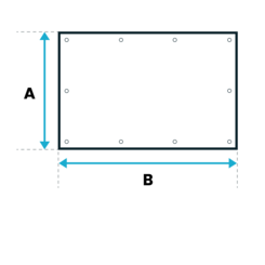 Dekzeil PVC 650 op maat - Rechthoek