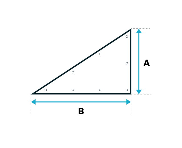 Dekzeil PVC 650 op maat - glanzend - Driehoek R