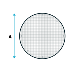 Mesh tarp PVC 320 custom - Circle