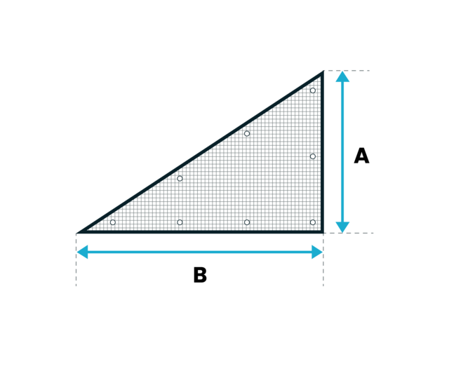 Mesh tarp PVC 320 custom - Triangle R