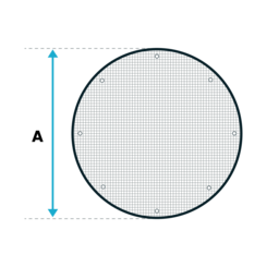 Mesh tarp PVC 600 custom - Circle