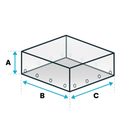 Hoes PVC 450 op maat - Rechthoekig