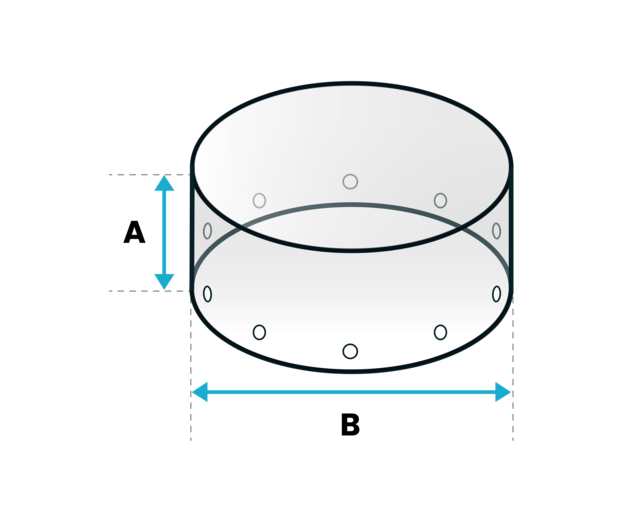 Hoes PVC 450 op maat - Cilinder