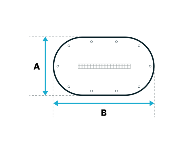Winterzeil voor zwembad PVC 620 gr/m2 - Ovaal