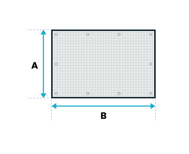Mesh tarp PVC 320 custom - Rectangle