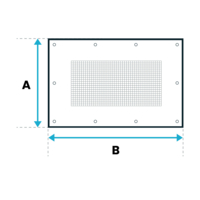 Combinatiezeil PVC gaas 320 met rand PVC 620 - Rechthoek