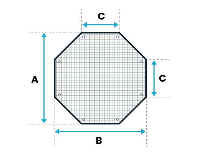 Custom sandpit tarp PVC mesh 320 - Octagon