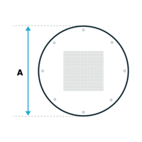 Combinatiezeil PVC gaas 320 met rand PVC 620 - Cirkel