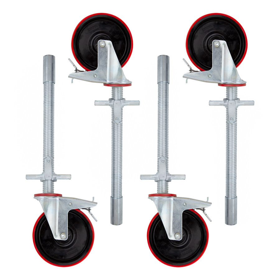 Euroscaffold Rolsteiger Basic 135x250 8,2m werkhoogte tegen de gevel