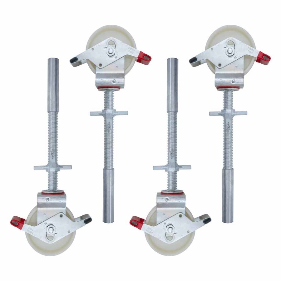 Euroscaffold Rolsteiger Original  135x305 9,2m werkhoogte carbon vloer tegen de gevel