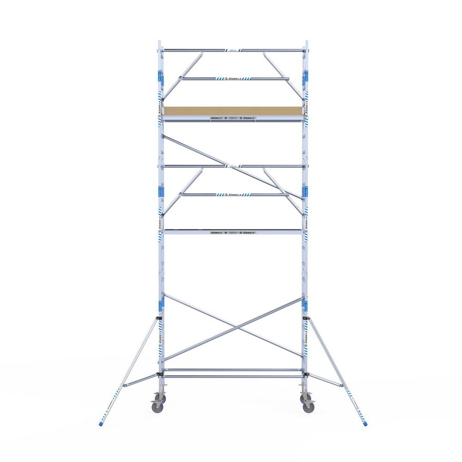 Alumexx Rolsteiger Alumexx Extra 75x250 7,2m werkhoogte tegen de gevel