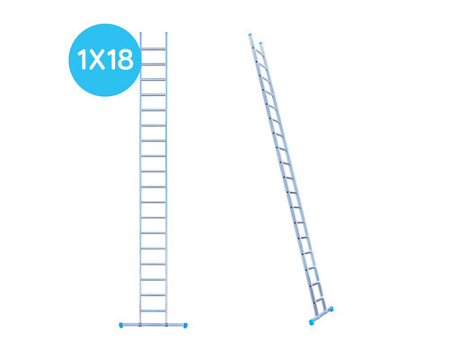 Eurostairs Eurostairs Ladder enkel recht 1x18 sporten