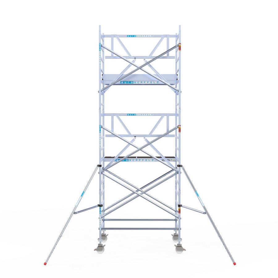 Euroscaffold Rolsteiger Professional 135x190 6,2m werkhoogte tegen de gevel