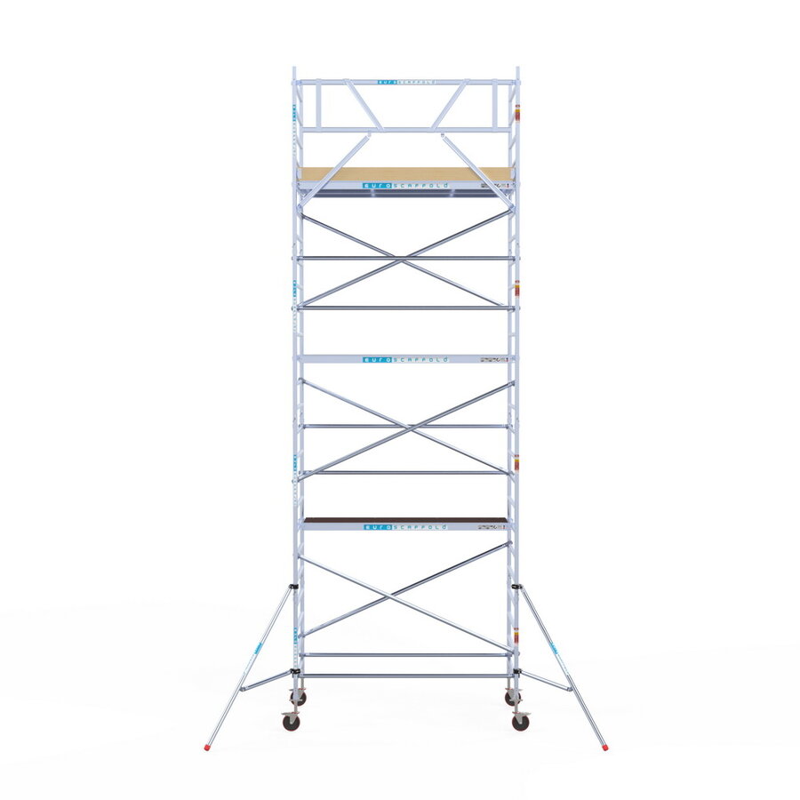 Euroscaffold Rolsteiger Basic 135x250 8,2m werkhoogte tegen de gevel