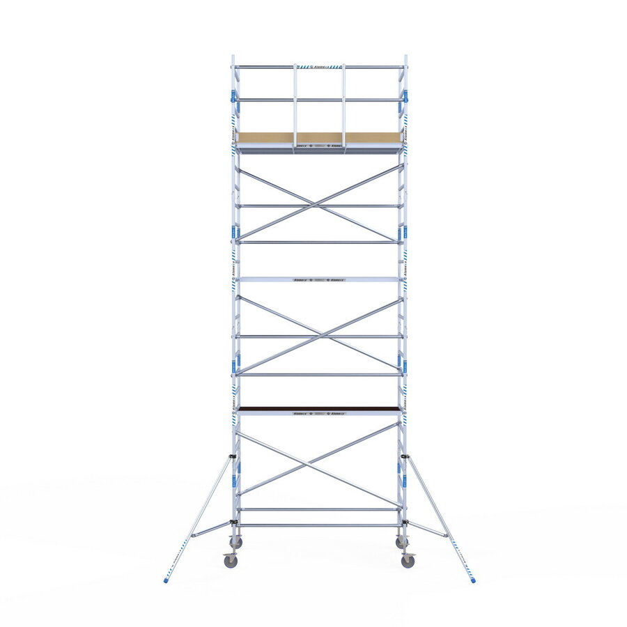 Euroscaffold Steigeraanhanger 250 + Rolsteiger Alumexx Light 135x250 8,2m werkhoogte