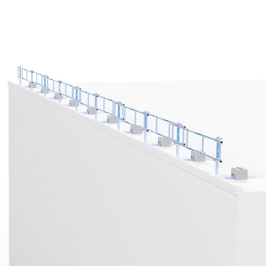 Safety Guard Systems SGS Dakrandbeveiliging Slim 27 mtr complete set plat dak