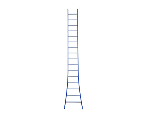 Eurostairs Eurostairs Ladder enkel uitgebogen 1x16 sporten BLAUW