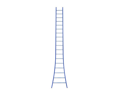 Eurostairs Eurostairs Ladder enkel uitgebogen 1x18 sporten BLAUW