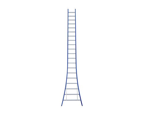 Eurostairs Eurostairs Ladder enkel uitgebogen 1x20 sporten BLAUW