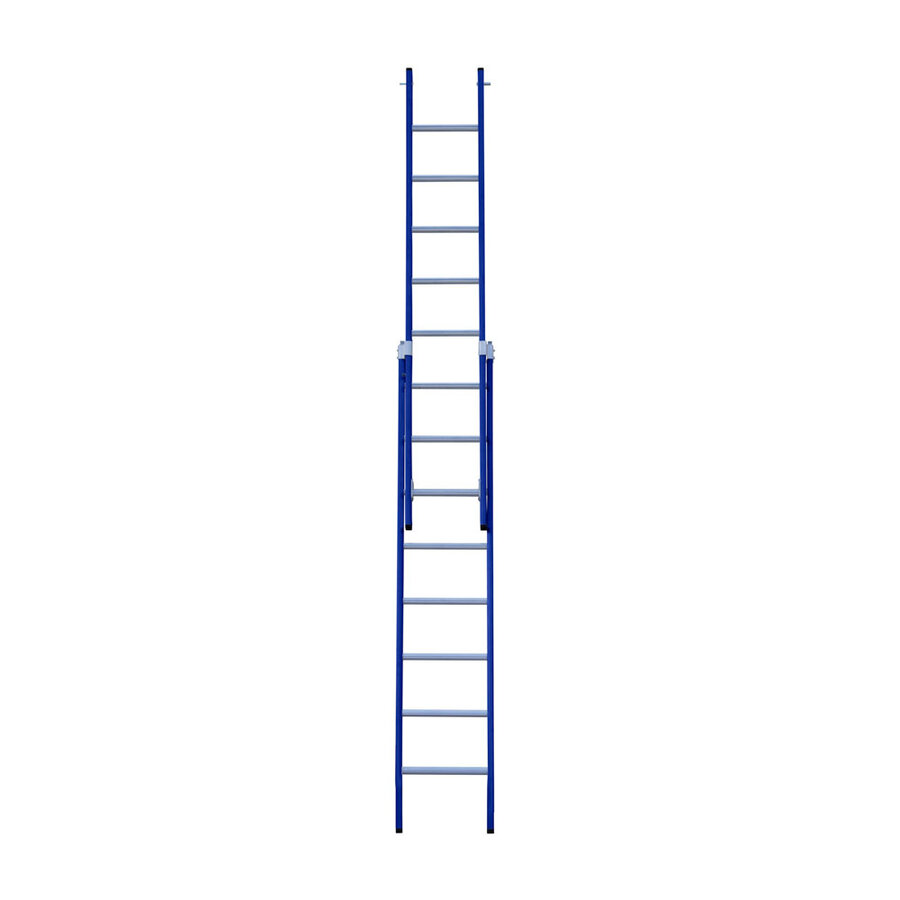 Eurostairs Eurostairs Reform ladder dubbel recht 2x8 sporten BLAUW