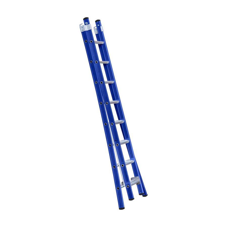 Eurostairs Eurostairs Reform ladder dubbel uitgebogen 2x8 sporten BLAUW