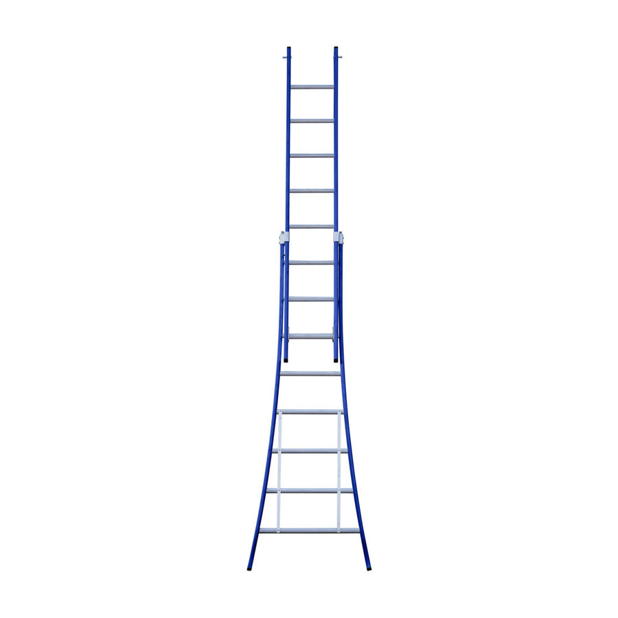 Eurostairs Eurostairs Reform ladder dubbel uitgebogen 2x8 sporten BLAUW