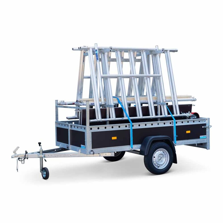 Alumexx VDM Bakwagen met Basic Steigerbok + Alumexx Rolsteiger Budget 135x250 6,2 werkhoogte