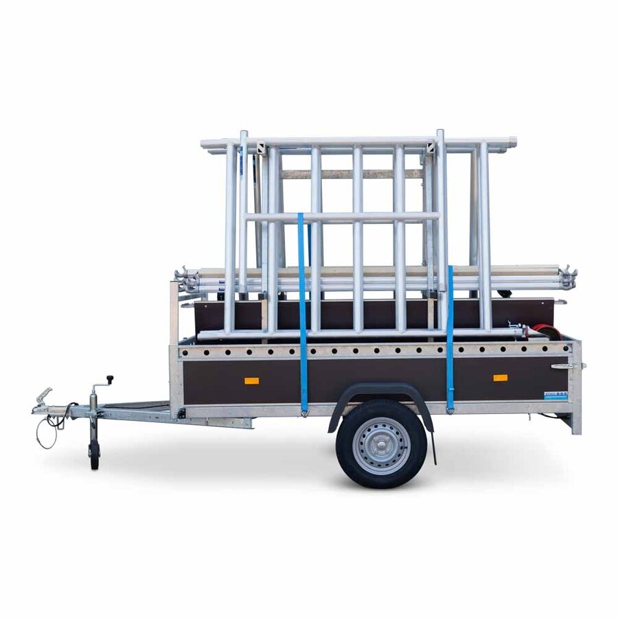 Alumexx VDM Bakwagen met Basic Steigerbok + Alumexx Rolsteiger Budget 135x250 10,2 werkhoogte
