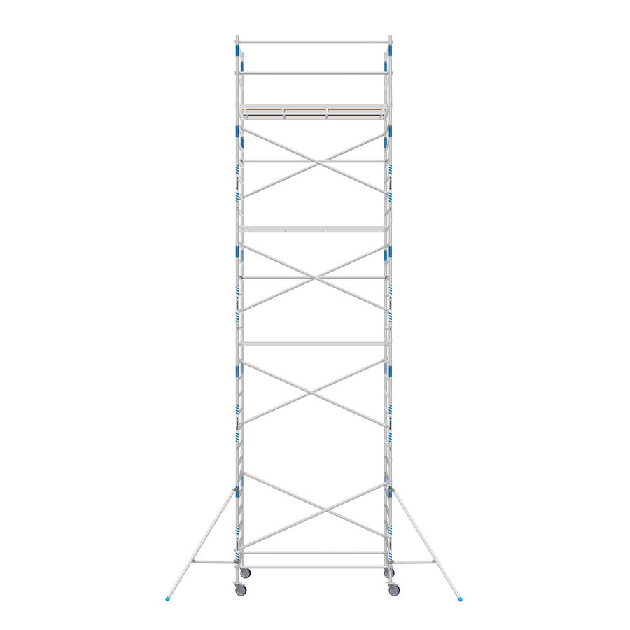 Alumexx VDM Bakwagen met Basic Steigerbok + Alumexx Rolsteiger Budget 135x250 10,2 werkhoogte