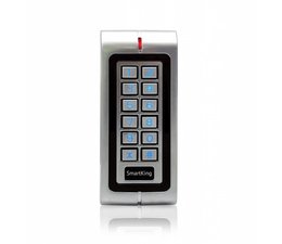 SmartKing™ Metal waterproof standalone for single door with PIN & RFID(EM), 12-18Vac or 12-24Vdc.1 relais, 2500 users