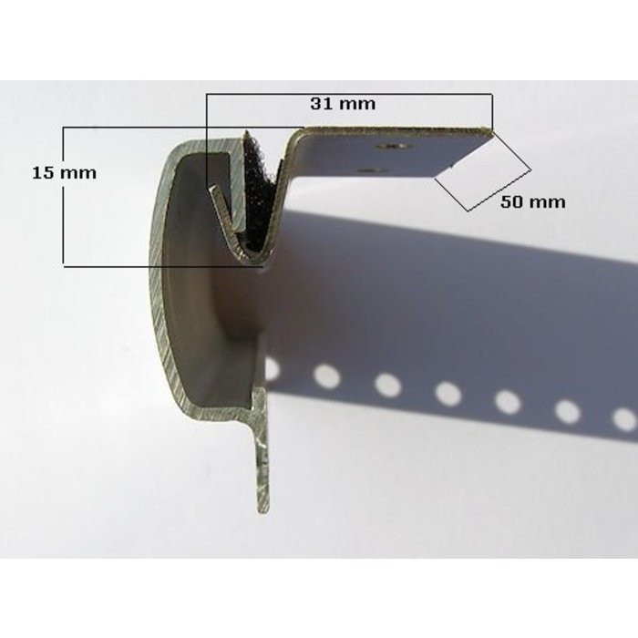 Liso ® Plafondsteuntjes RVS voor brede Liso® rails : set van 2