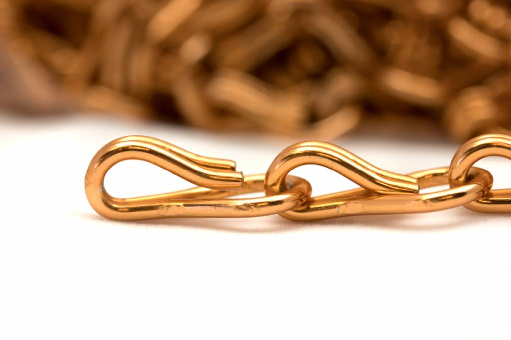 Liso® Aluminium kettinggordijn Aluminium ketting voor Liso® kettinggordijn – Oranje / Perzik | 50 meter