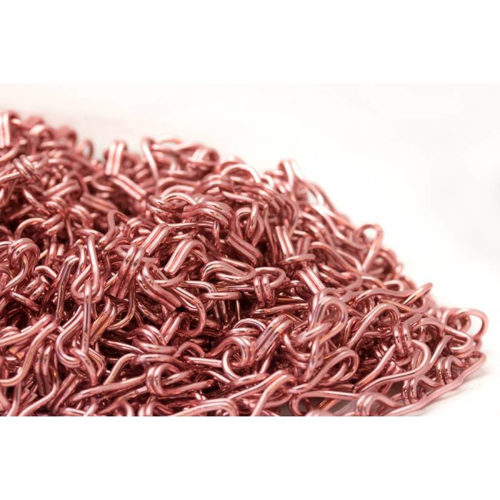 Liso® Aluminium kettinggordijn Aluminium ketting voor Liso® kettinggordijn – Roze / koper | 50 meter